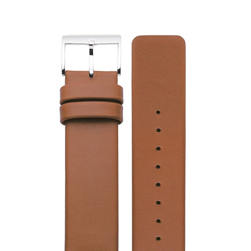 sazare｜STRAP シルバーミラー ブラウン カウレザーベルト 18mm