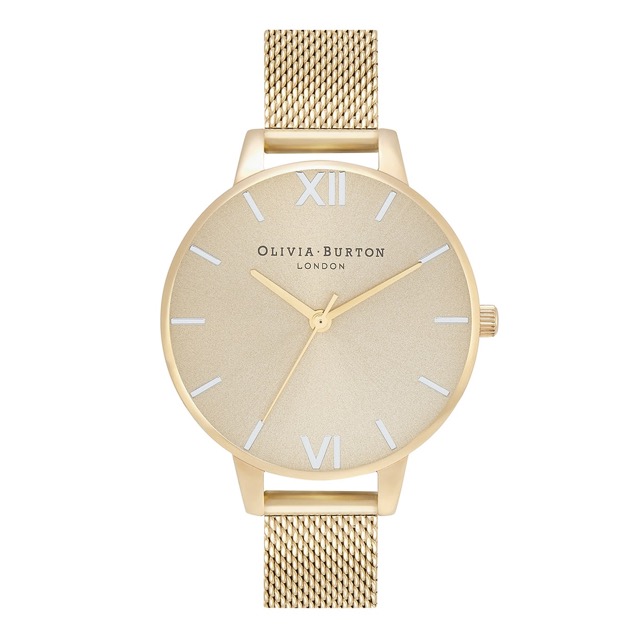 OLIVIA BURTON｜The England イングランド ペールゴールド シルバーディテール ペールゴールドメッシュベルト