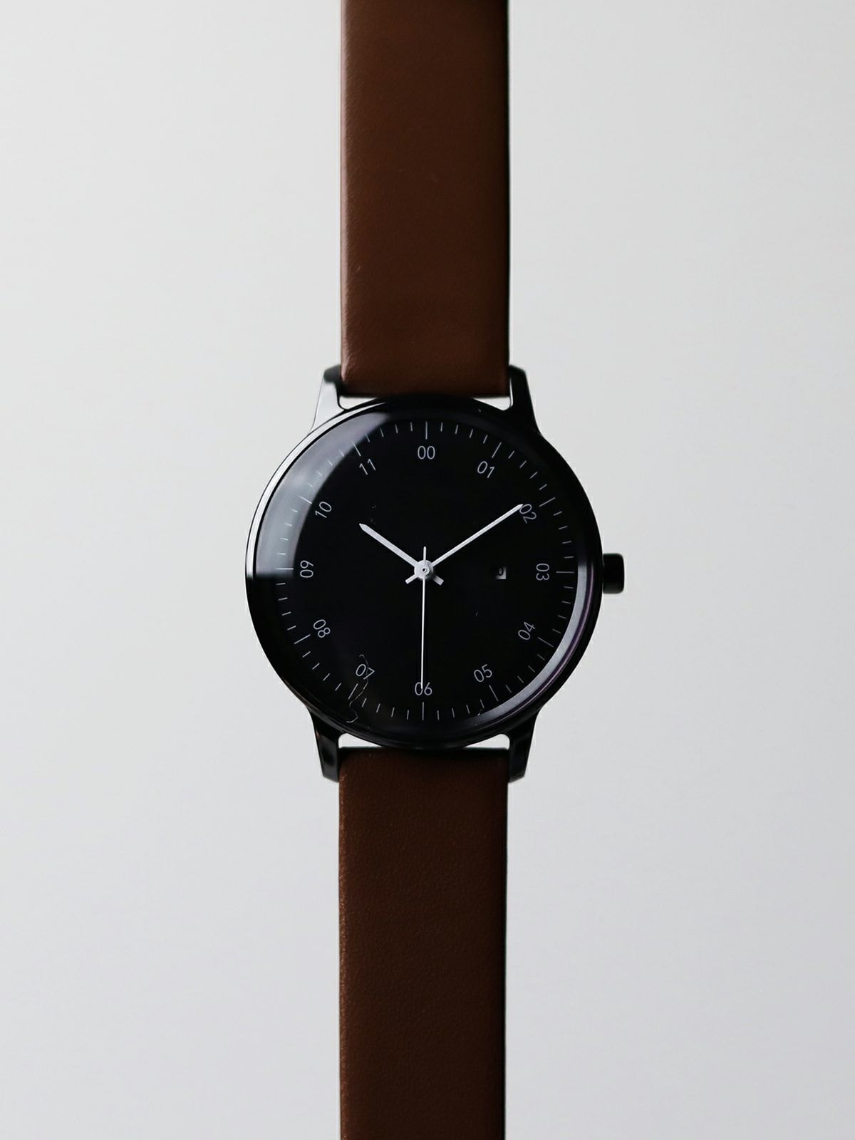 sazare さざれ｜SK01 SS ブラックミラー ブラックダイヤル ブラウン カウレザー