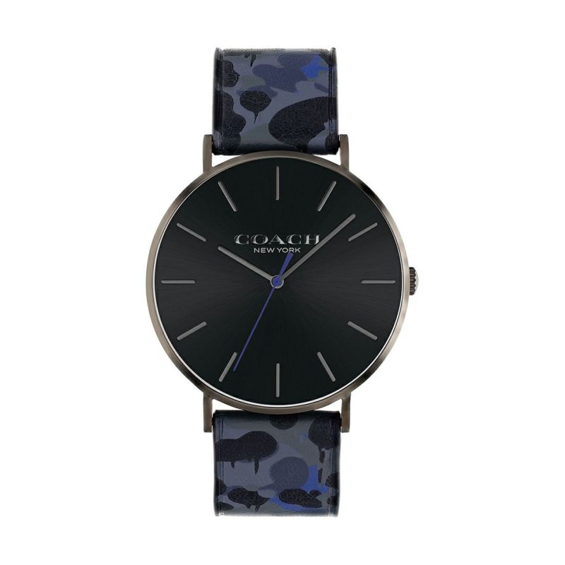 COACH｜CHARLES 41mm チャールズ ラウンド グレー ダイヤル ワイルド ビースト レザー