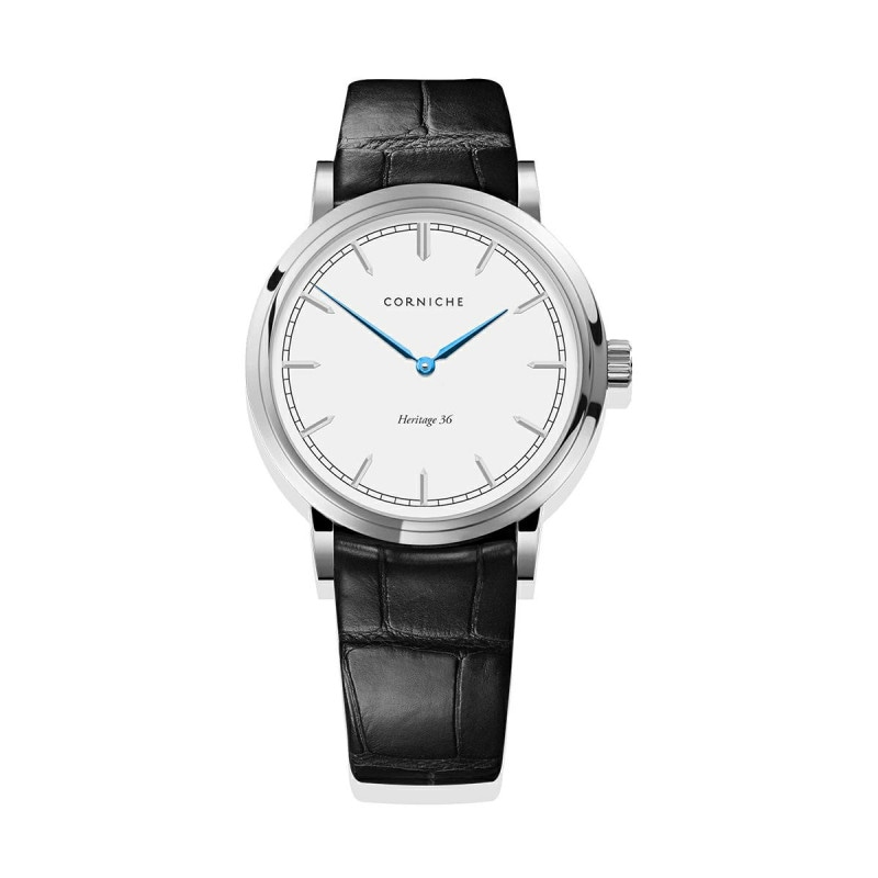 CORNICHE｜ Heritage 36mm シルバー ホワイト セラミックダイヤル