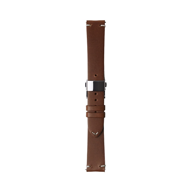 sazare さざれ｜替えベルト シルバーDバックル ライトブラウンブッテーロレザーベルト 18mm