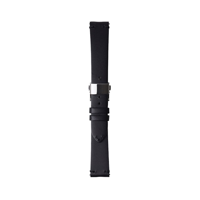 sazare さざれ｜替えベルト シルバーDバックル ブラック ブッテーロレザーベルト 18mm