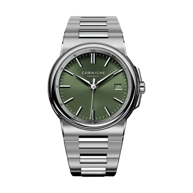 CORNICHE｜Heritage Chronograph ステンレススチール グリーン セラミックダ イヤル（自動巻き）