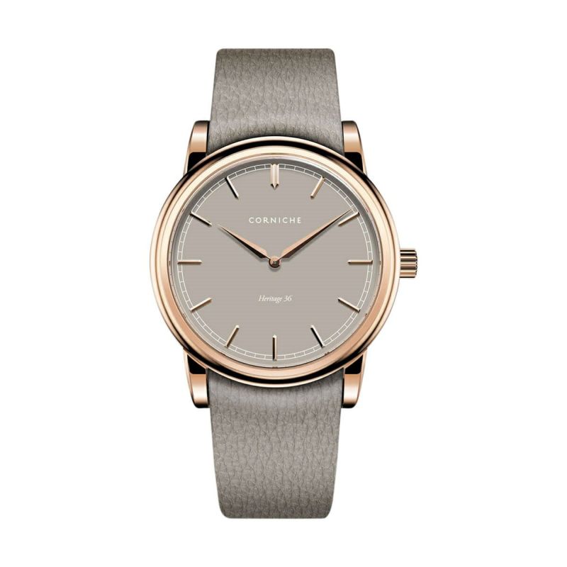 CORNICHE｜ Heritage 36mm ローズゴールド グレー セラミックダイヤル