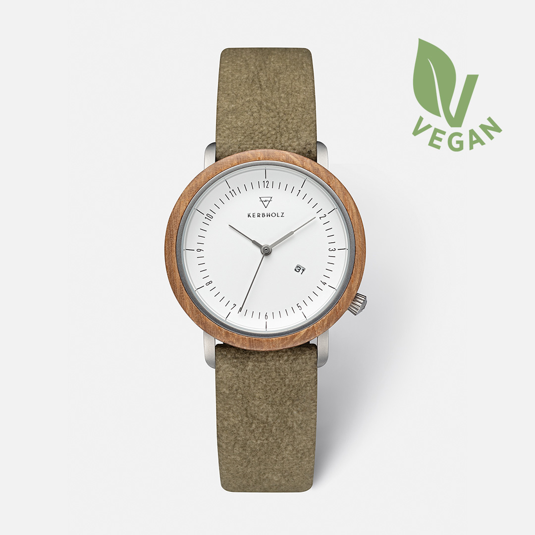 KERBHOLZ｜CARLA 36mm カーラ オーク シルバー オリーブヴィーガン