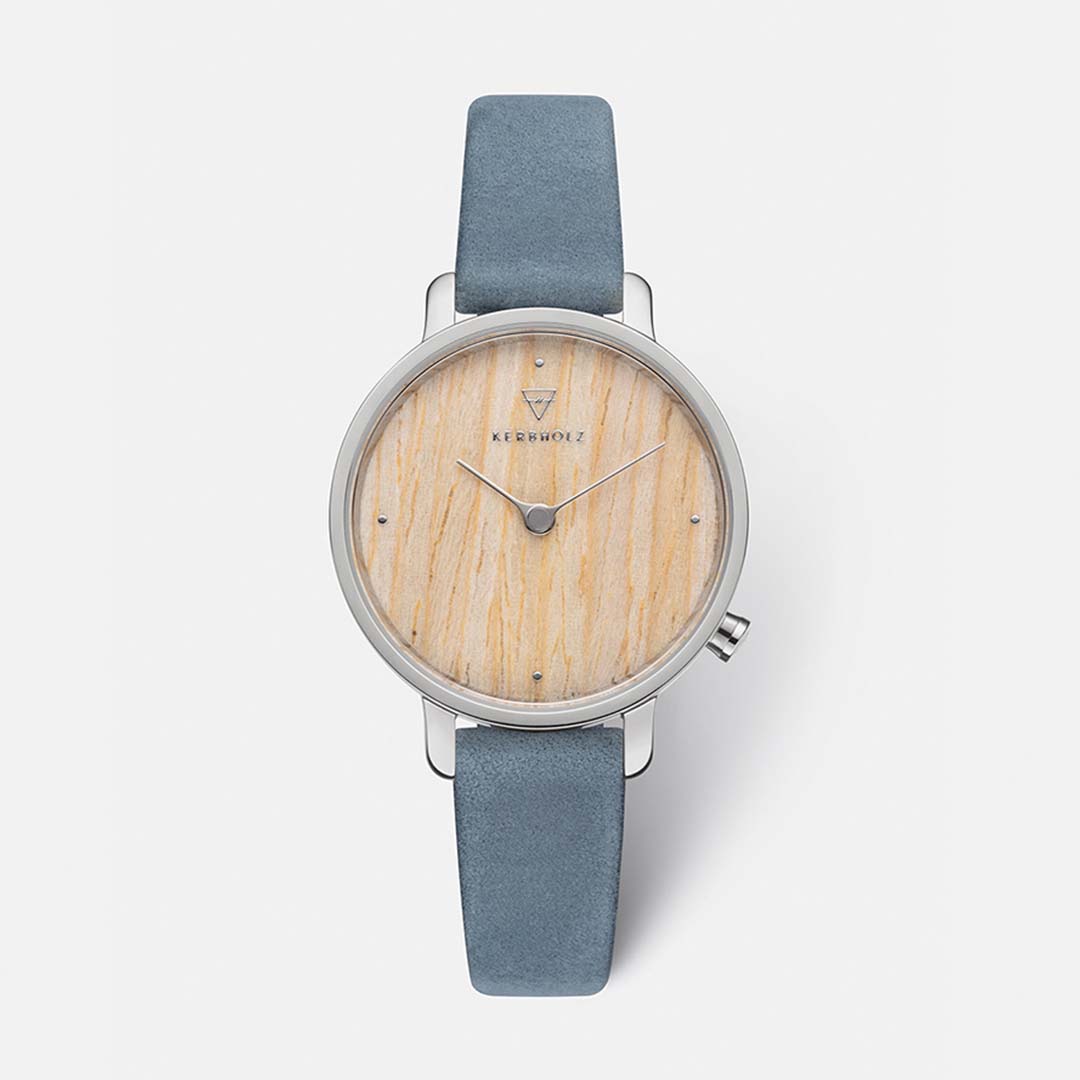 KERBHOLZ｜EMMA 30mm ナチュラルウッド シルバー ブルー
