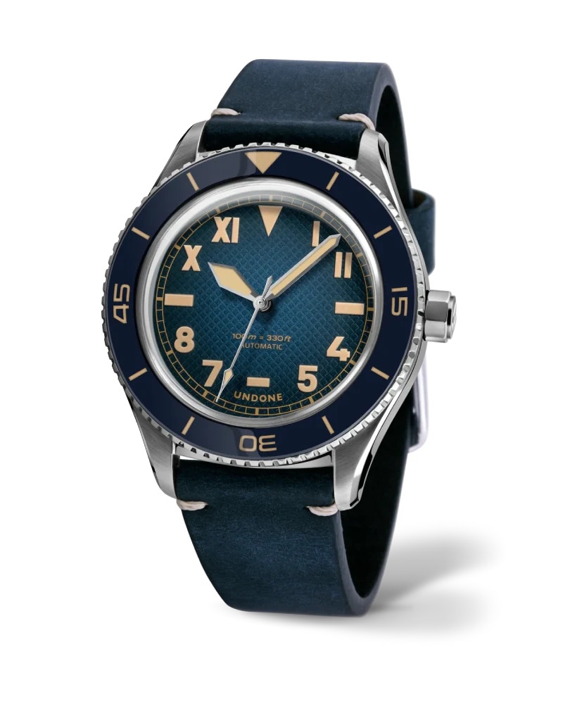 正規品 UNDONE アンダーン 腕時計 メンズ 機械式 Basecamp ベースキャンプ カリ ブルー レザーベルト 自動巻き BCP-CAL-BLU