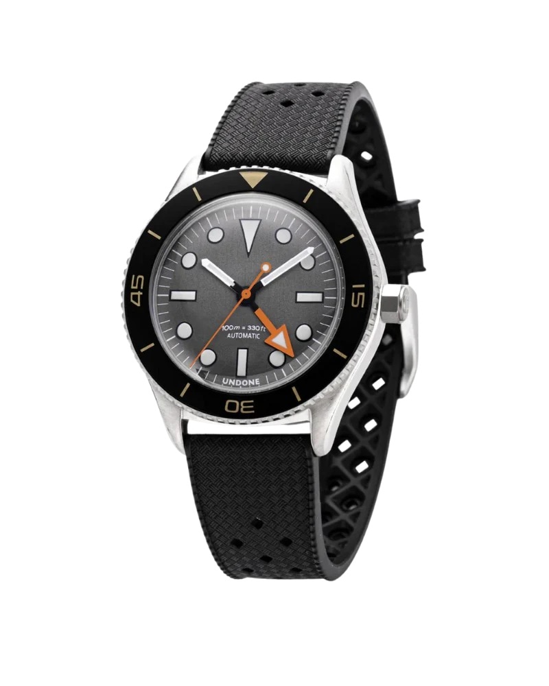 正規品 UNDONE アンダーン 腕時計 メンズ 機械式 Basecamp ベースキャンプ エクスプローラー ブラック ラバーベルト自動巻き 防水 BCP-T12-EXP-GOR