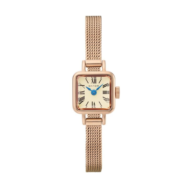 MATOW｜Tsuki 淡月 ミニスクエア ローズゴールド シャンパンメッシュ
