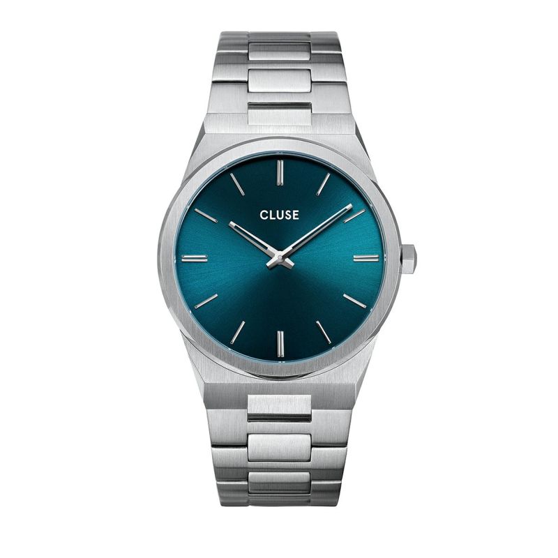 CLUSE｜Vigoureux40 ヴィグルー Hリンク シルバー ペトロールブルー シルバー