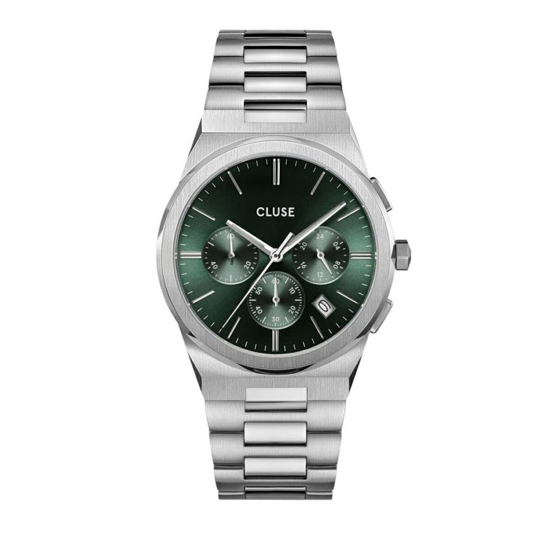 CLUSE｜Vigoureux Chrono40 ヴィグルークロノ グリーン シルバー