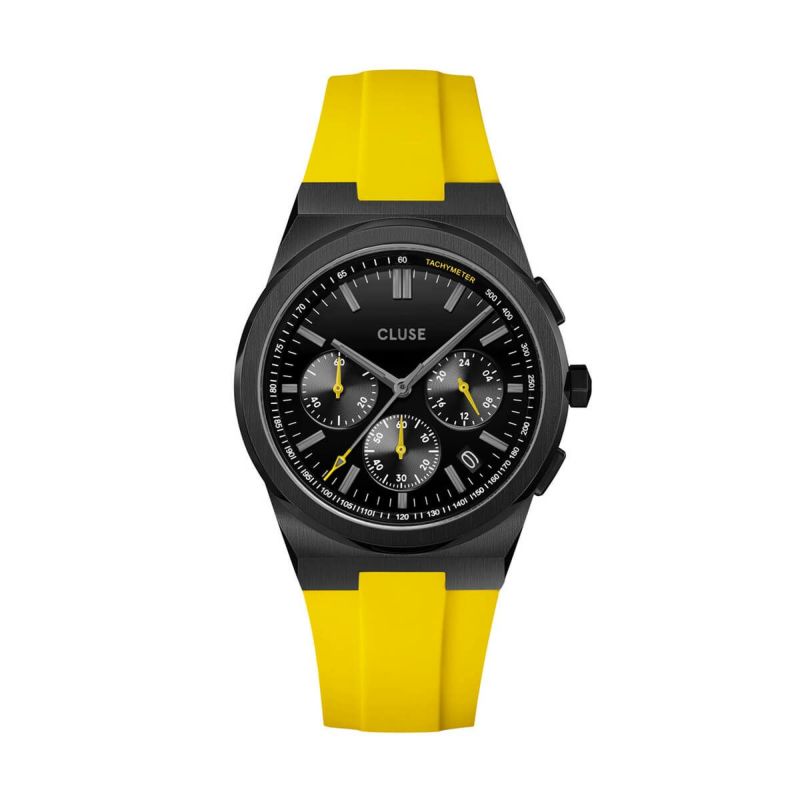 CLUSE｜Vigoureux Chrono ヴィグルークロノ ブラック イエロー