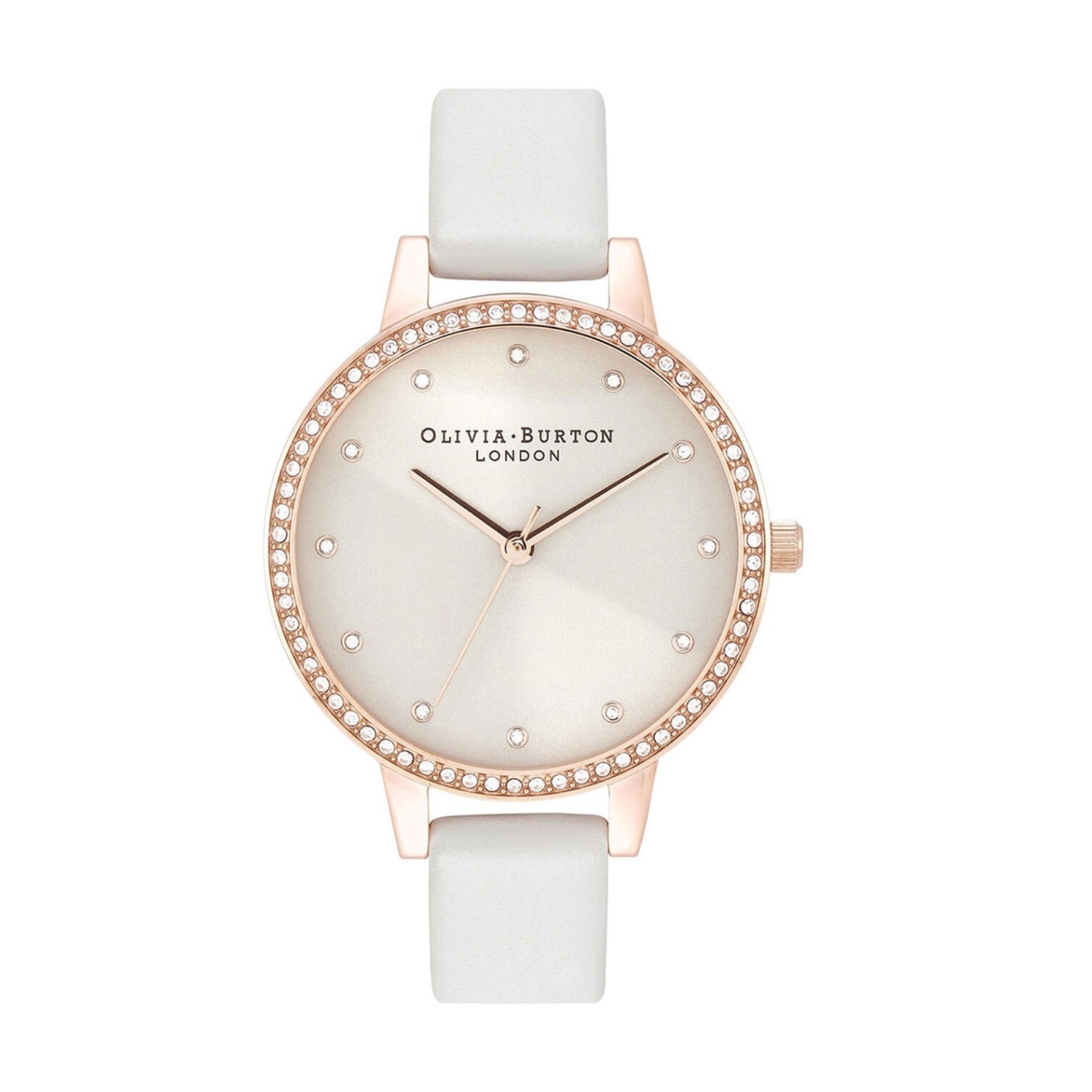 OLIVIA BURTON｜Classics〈数量限定〉クラシックス サンレイ スパークル ローズゴールド ベゼルダイヤル ブラッシュレザーベルト