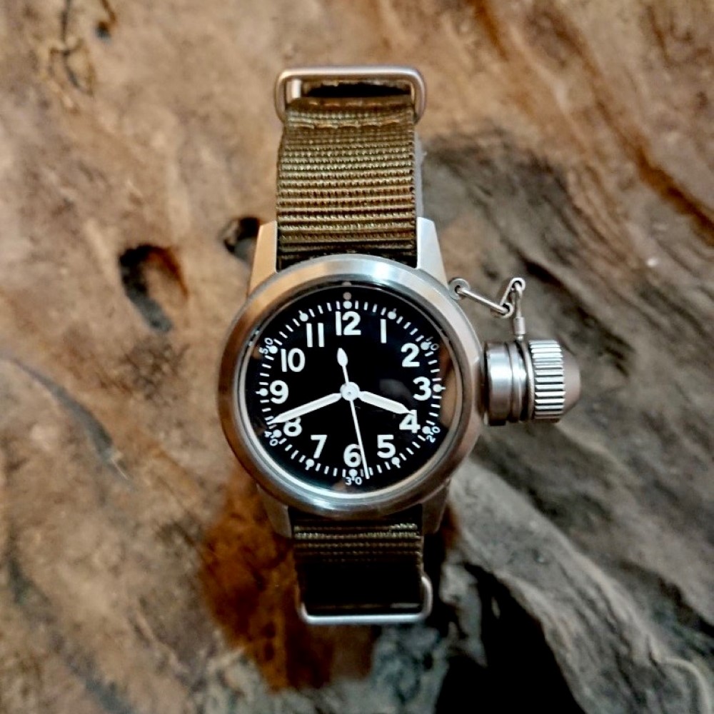 【最短即日発送】M.R.M.W. モントルロロイミリタリーウォッチ 腕時計 メンズ レディース Buships watch ブシップウォッチ／グリーン ナイロンNATOベルト