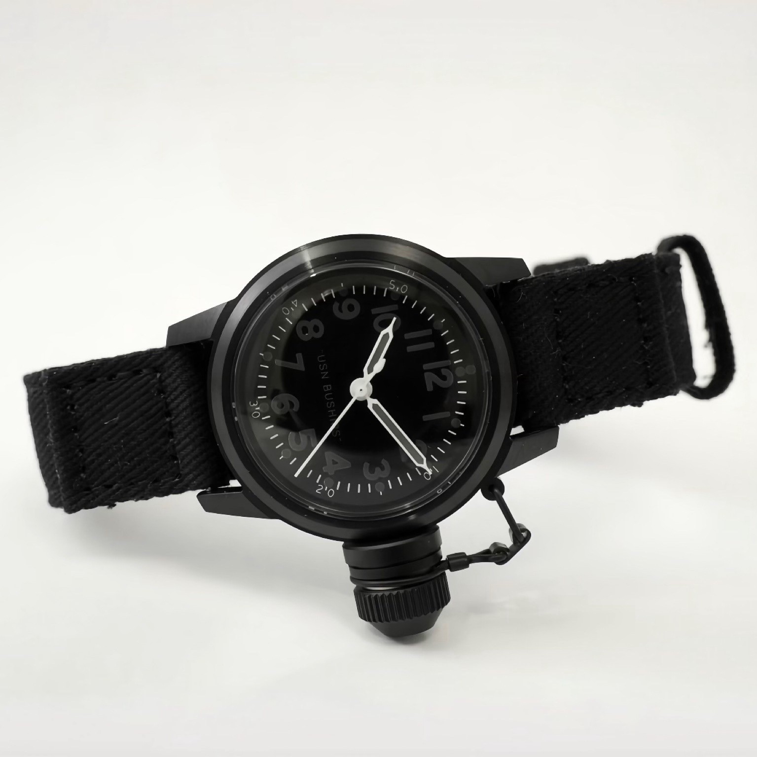 【最短即日発送】M.R.M.W. モントルロロイミリタリーウォッチ 腕時計 メンズ レディース  Buships watch ブシップウォッチ スモールセコンド グレイリコン／ブラック 布ベルト