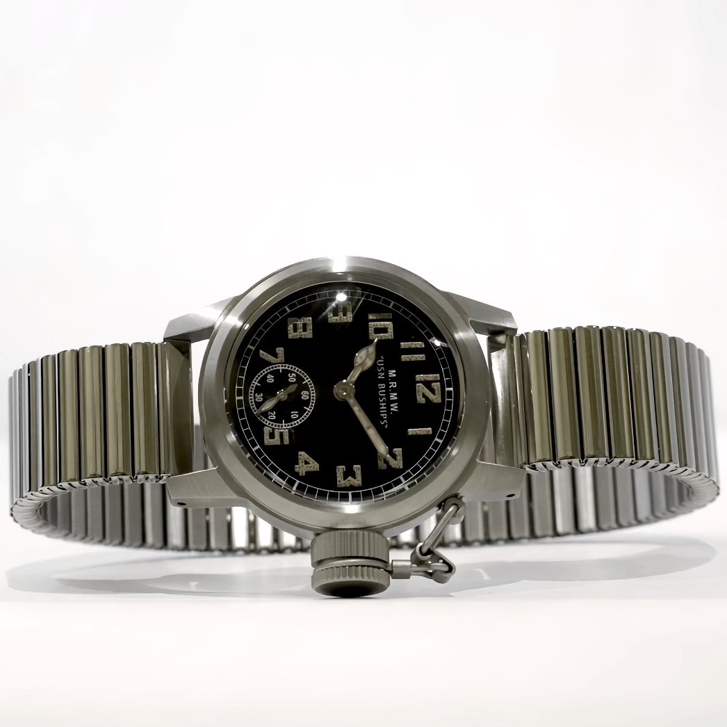 【最短即日発送】M.R.M.W. モントルロロイミリタリーウォッチ 腕時計 メンズ レディース  Buships watch ブシップウォッチ スモールセコンド グレイリコン／エクステンションベルト