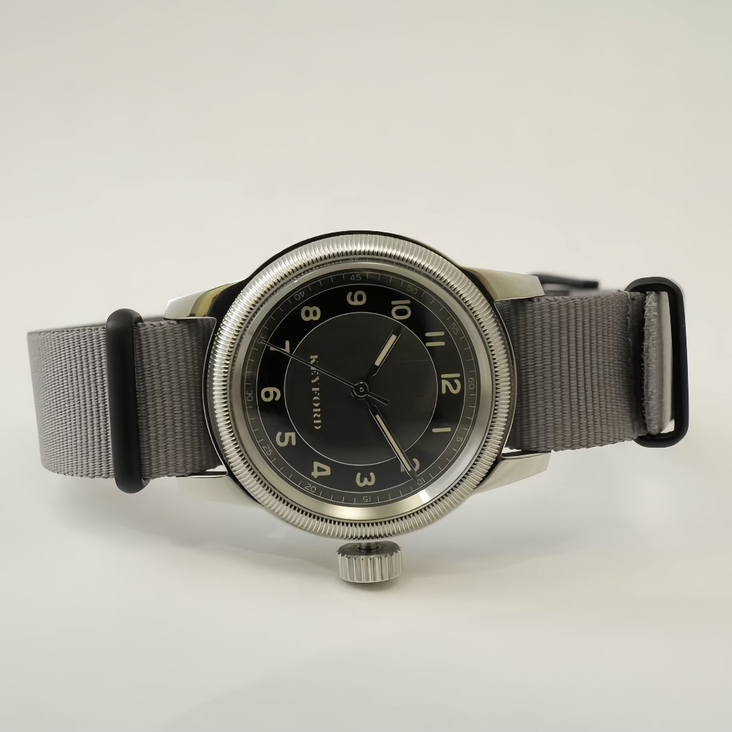 【最短即日発送】M.R.M.W.×KEYFORD モントルロロイミリタリーウォッチ 腕時計 メンズ レディースTuxedo dial タキシードダイヤル グレー／グレー ナイロンNATOベルト