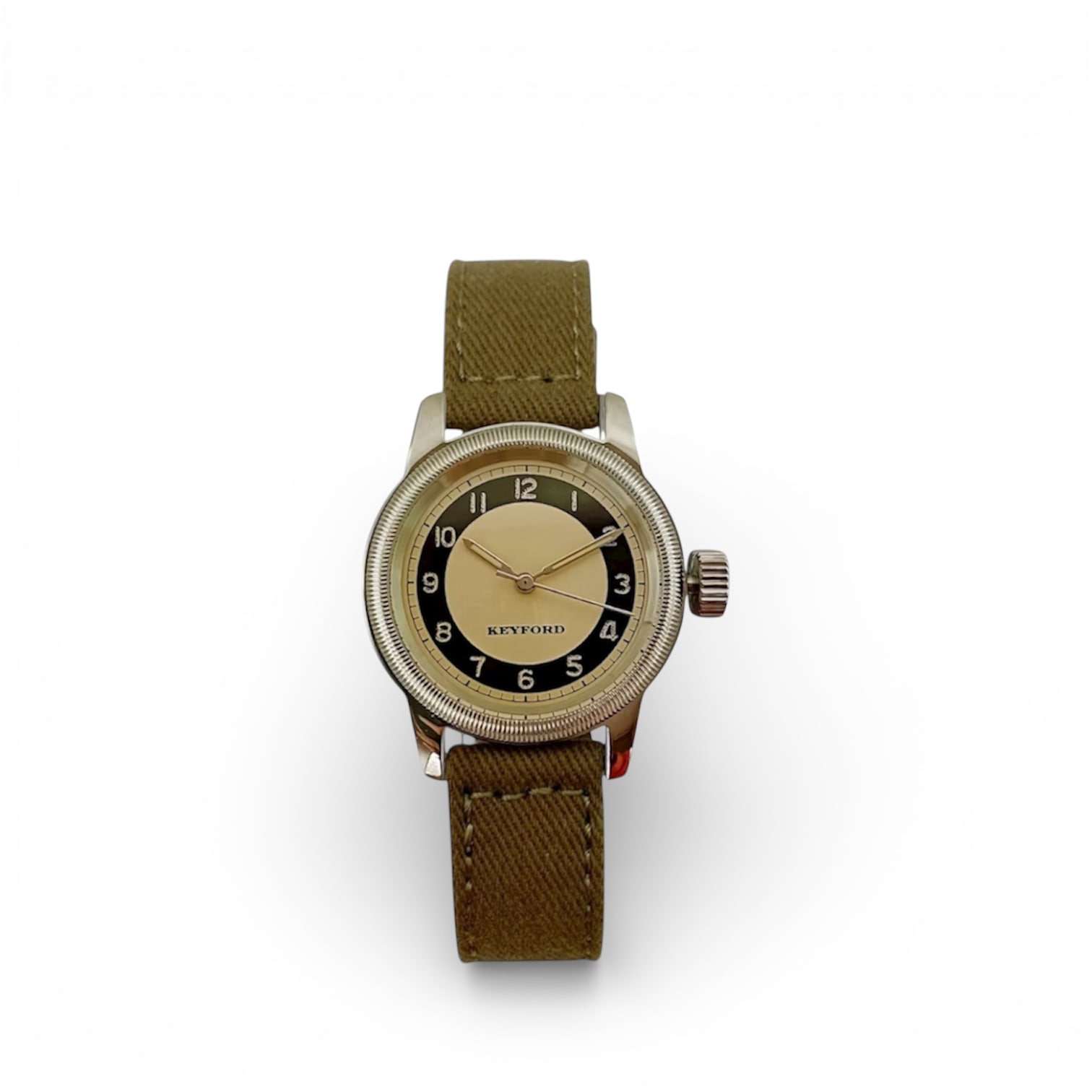 M.R.M.W.×KEYFORD｜Tuxedo dial コッパー オリーブ 布ベルト