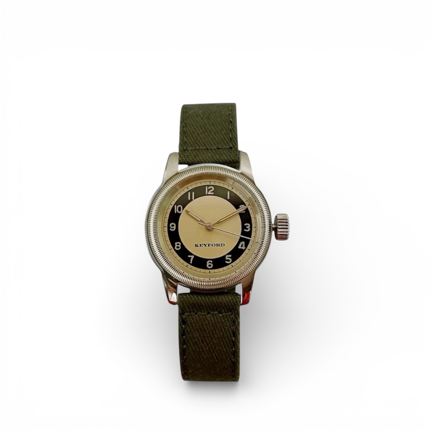 M.R.M.W.×KEYFORD｜Tuxedo dial コッパー グリーン 布ベルト