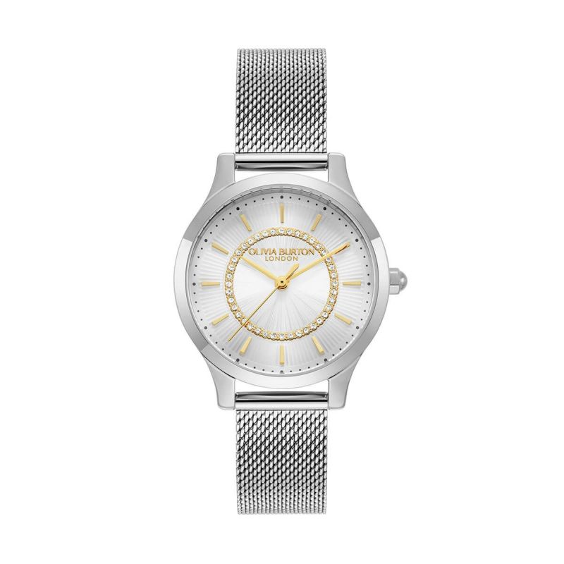 OLIVIA BURTON｜Classics クラシックス ワンダーラスト ホワイト シルバーメッシュベルト