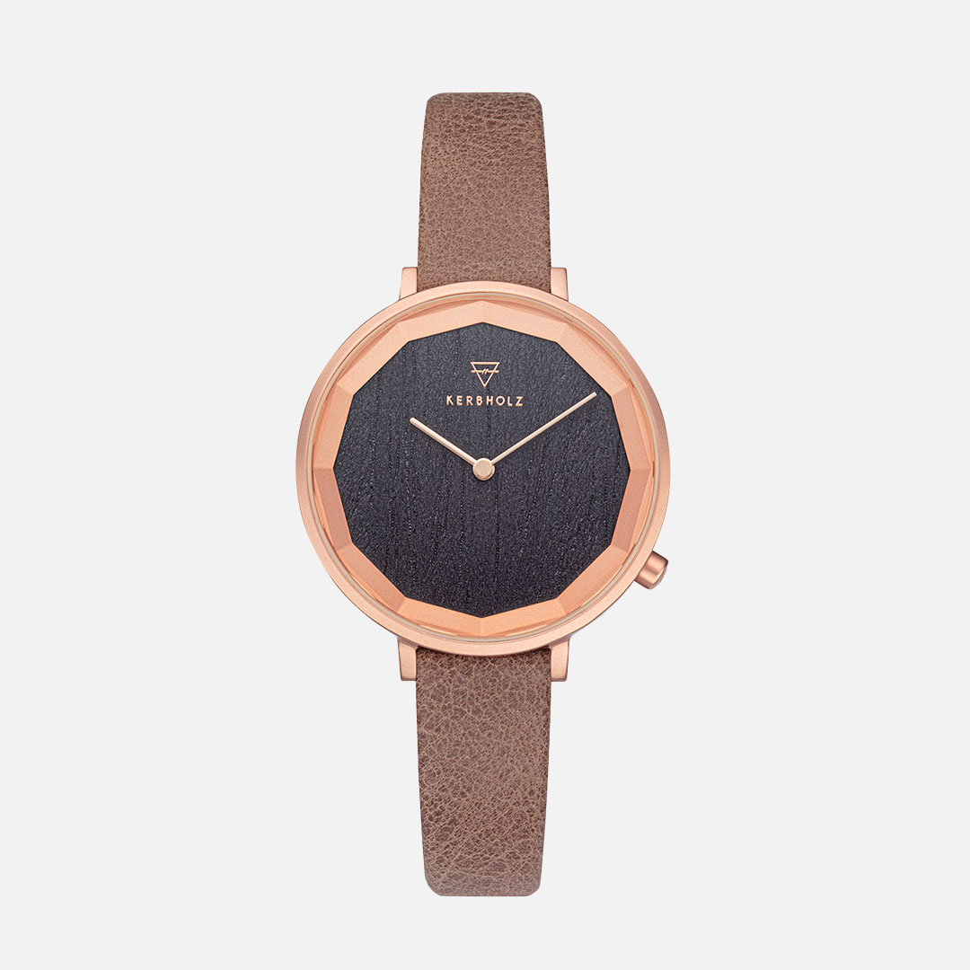 KERBHOLZ｜MIA 34ｍｍ ダークウッド ローズゴールド モカ