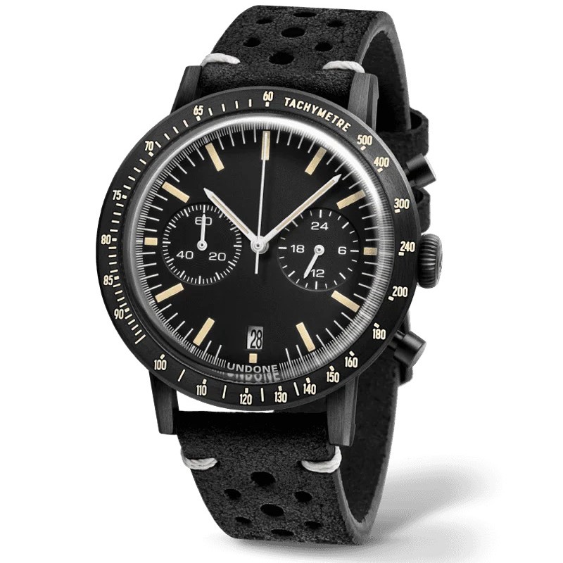 正規品 UNDONE アンダーン 腕時計 メンズ Urban アーバン ヴィンテージ スポート スピーディー ブラック レザーベルト URB-SPT-SDY