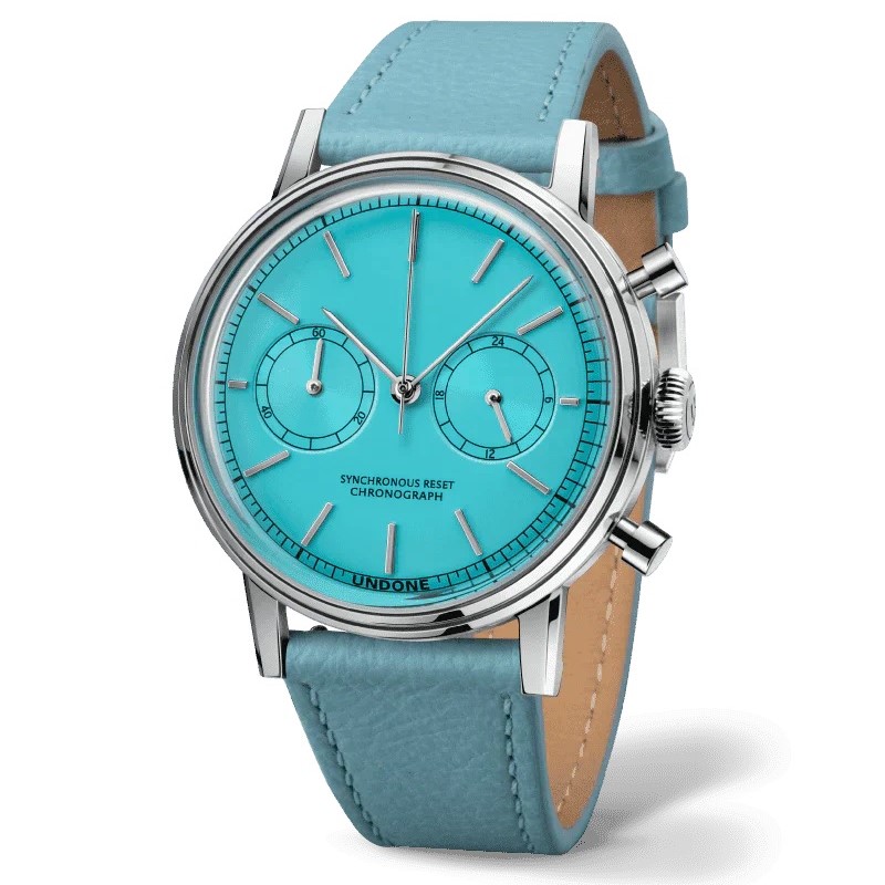 正規品 UNDONE アンダーン 腕時計 メンズ Urban アーバン ステラ ティフブルー シルバー レザーベルトURB-STLR-BLU