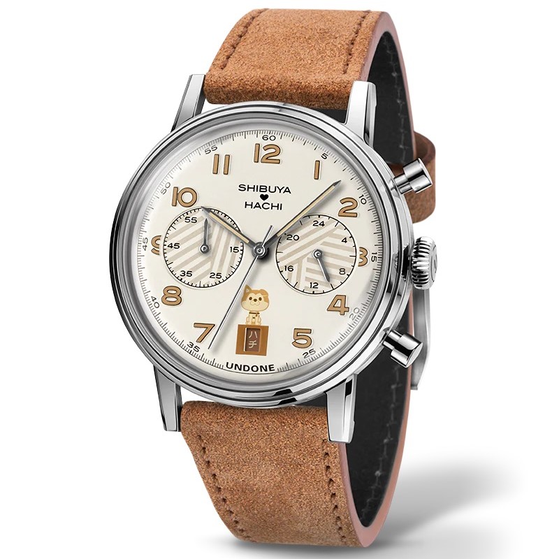 正規品 UNDONE アンダーン 腕時計 メンズ レディース collaboration コラボレーション ハチ公 シブヤラブハチ パーフェクト クラシック ブラウン COL-SHI-BRW