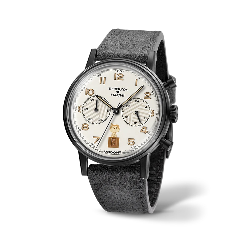 正規品 UNDONE アンダーン 腕時計 メンズ レディース collaboration ハチ公コラボ シブヤラブハチ パーフェクト クラシック ブラック COL-SHI-GRY