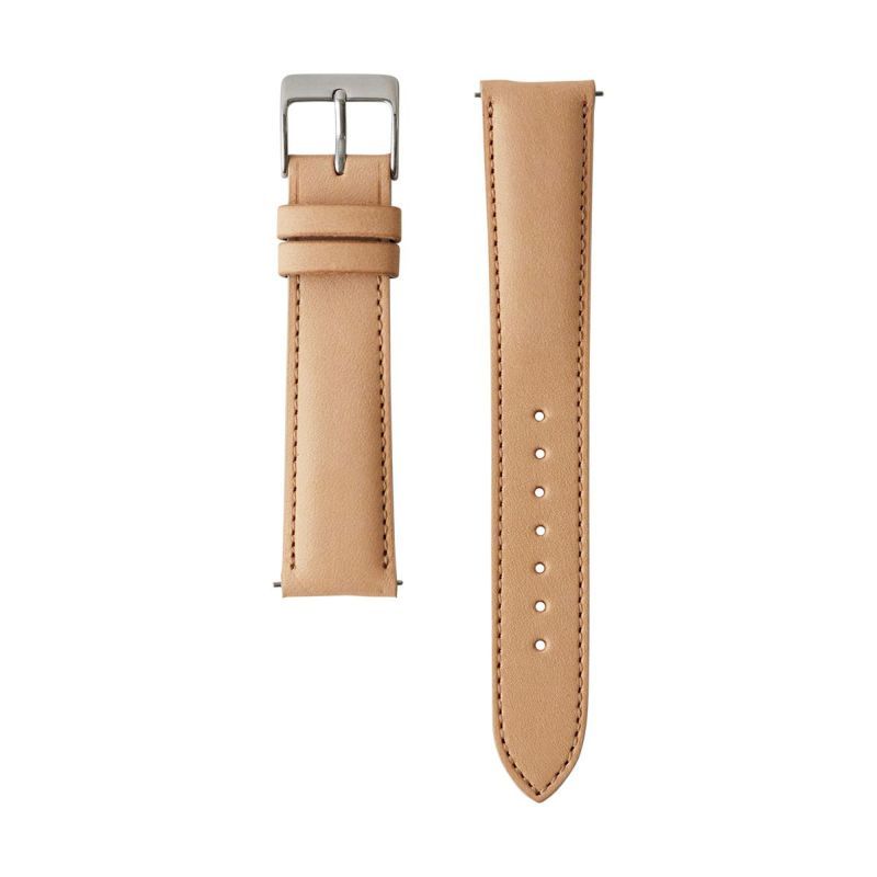 sazare｜STRAP シルバーミラー ヌメ革レザーベルト 18mm