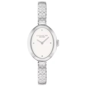 COACH｜SAMMY 22.5mm×8.4mm サミー シルバー ホワイト ステンレス Cバングル