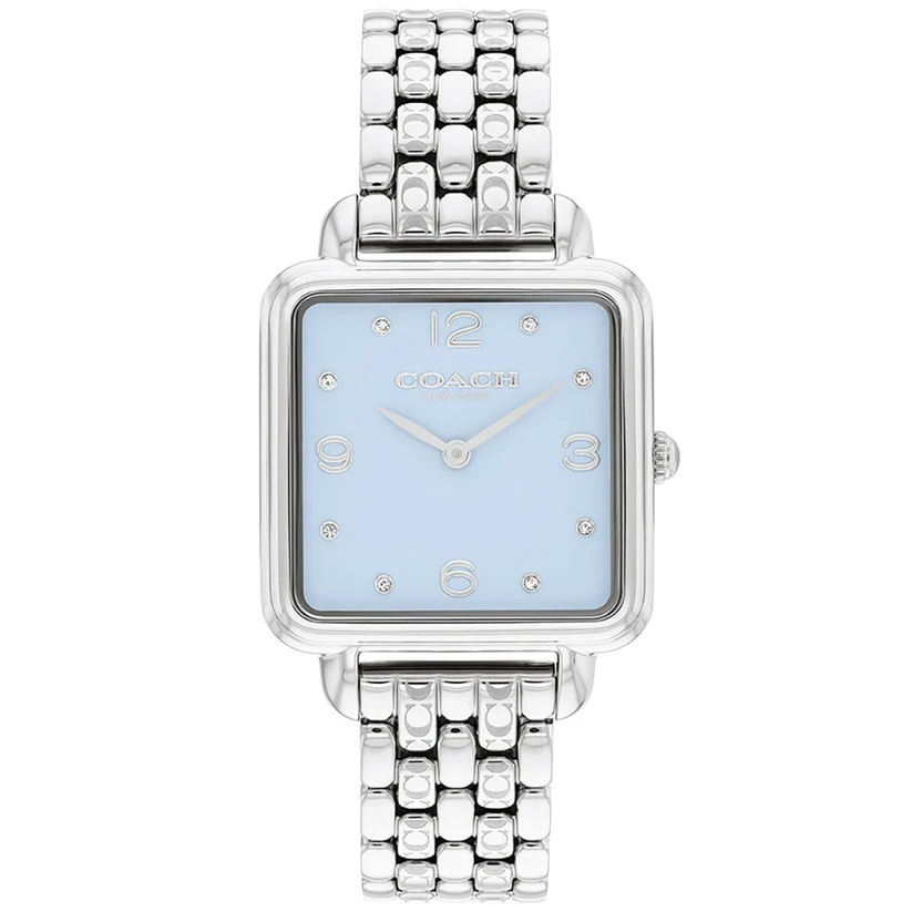 COACH｜CASS 28mm キャス シルバー ブルー Cブレスレット