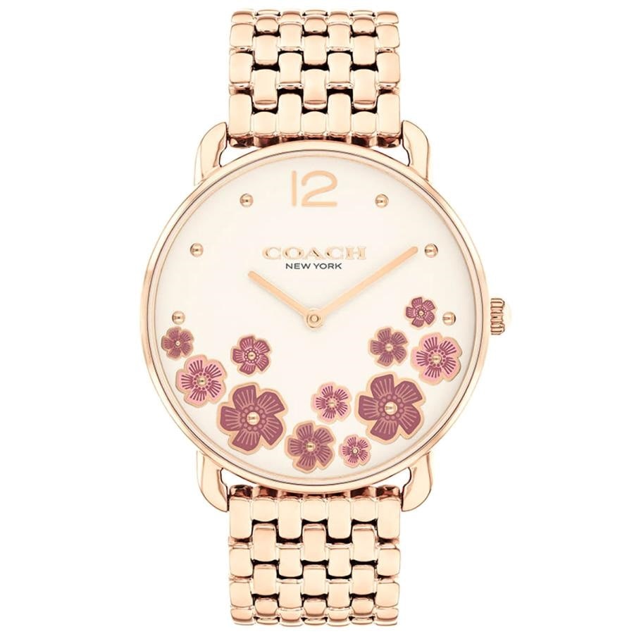 COACH｜ELLIOT 36mm エリオット ティーローズ クリームダイアル ブラッシュ ローズゴールド ブレスレット