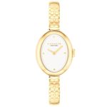 COACH｜SAMMY 22.5mm×8.4mm サミー ゴールド ホワイト ステンレス Cバングル|COACH