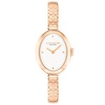 COACH｜SAMMY 22.5mm×8.4mm サミー ローズゴールド ホワイト ステンレス Cバングル