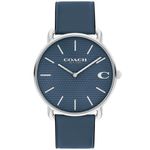 COACH｜ELLIOT 41mm エリオット シルバー ブルー ダイヤル レザー|COACH