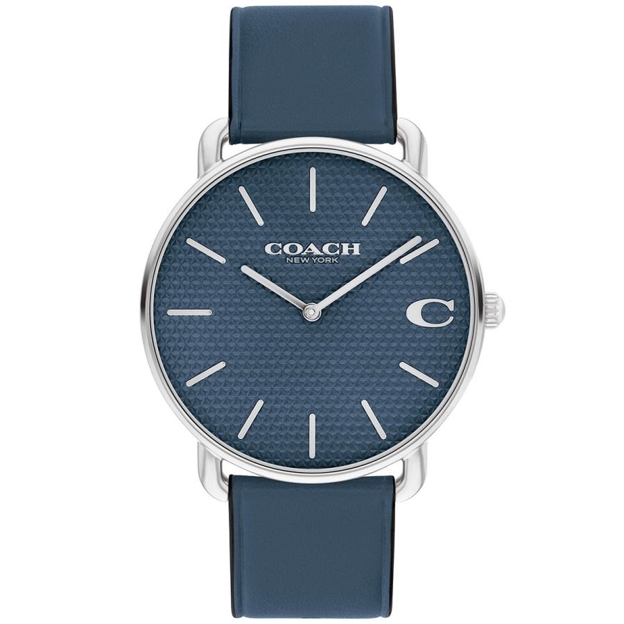 COACH｜ELLIOT 41mm エリオット シルバー ブルー ダイヤル レザー