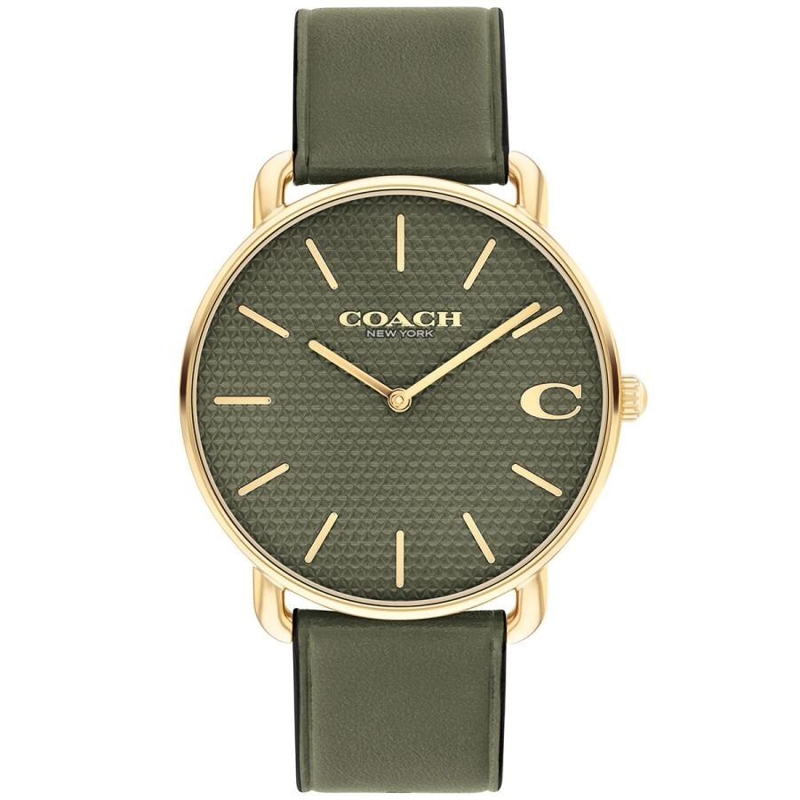 COACH｜ELLIOT 41mm エリオット ゴールド グリーン ダイヤル レザー
