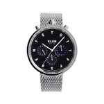 KLON│HELIOS 43mm ヘリオス シルバーメッシュ アルファベットタイム