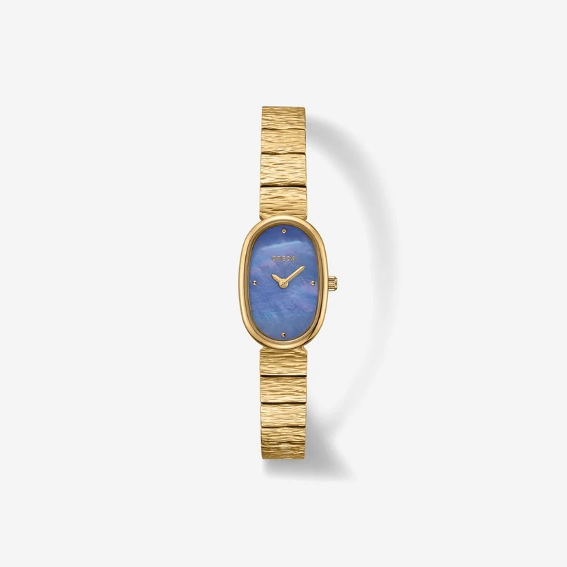 BREDA｜JANE REVIVAL ジェーンリバイバル マザーオブパール ブルー ゴールド ステンレスベルト 1753c