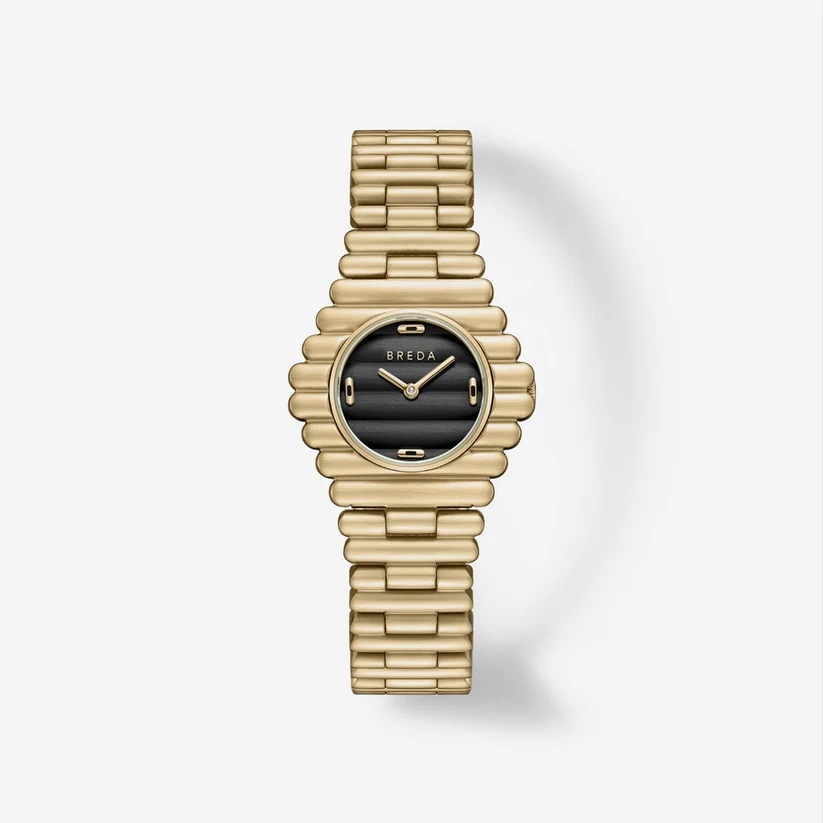 BREDA｜CODA コーダ ブラック ゴールド ステンレスベルト 1756c