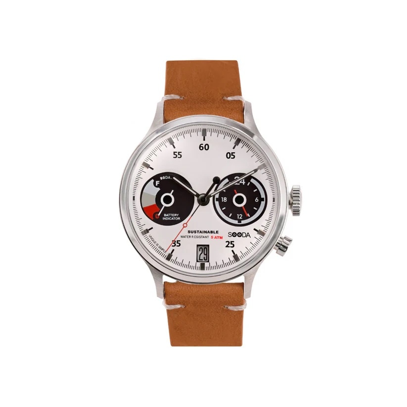 TACS｜SOODA シルバー ホワイト ブラウン（ソーラー式）