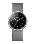 BRAUN｜Classic 38mm クラシック シルバー ブラック メッシュベルト|BRAUN