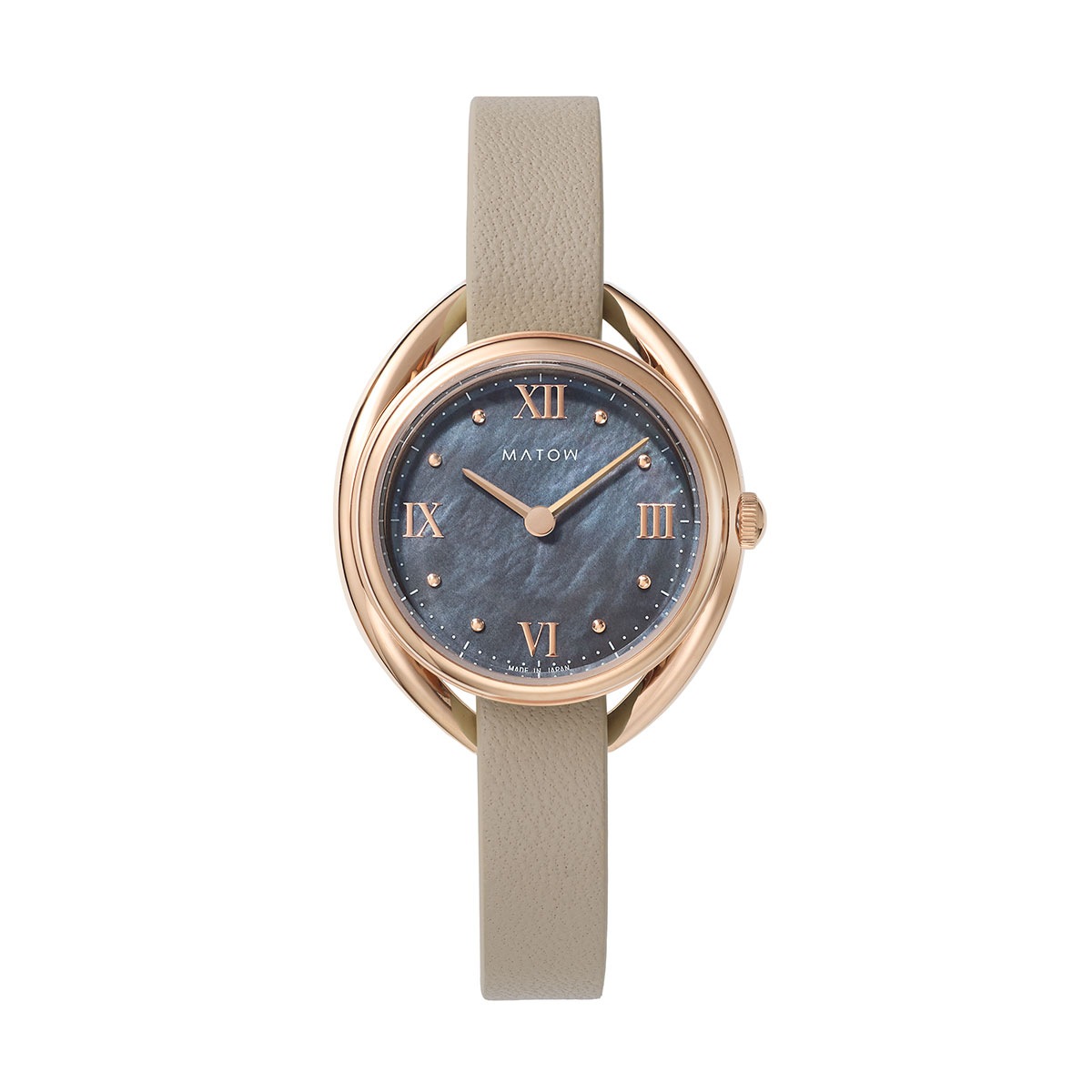 MATOW｜Shiki 四季 ラウンド ローズゴールド 藍炭 かすみ草