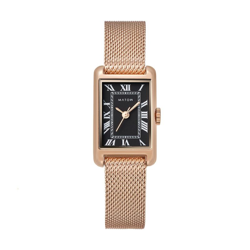 MATOW｜Tsuki 朧月 スクエア ローズゴールド メッシュ ノワール