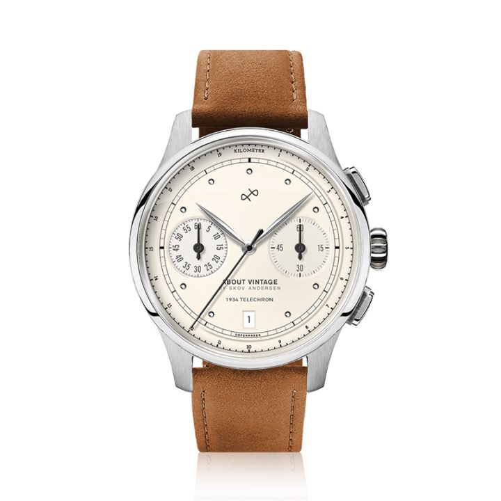 AV86｜1934 Telechron 42mm Steel/Off White