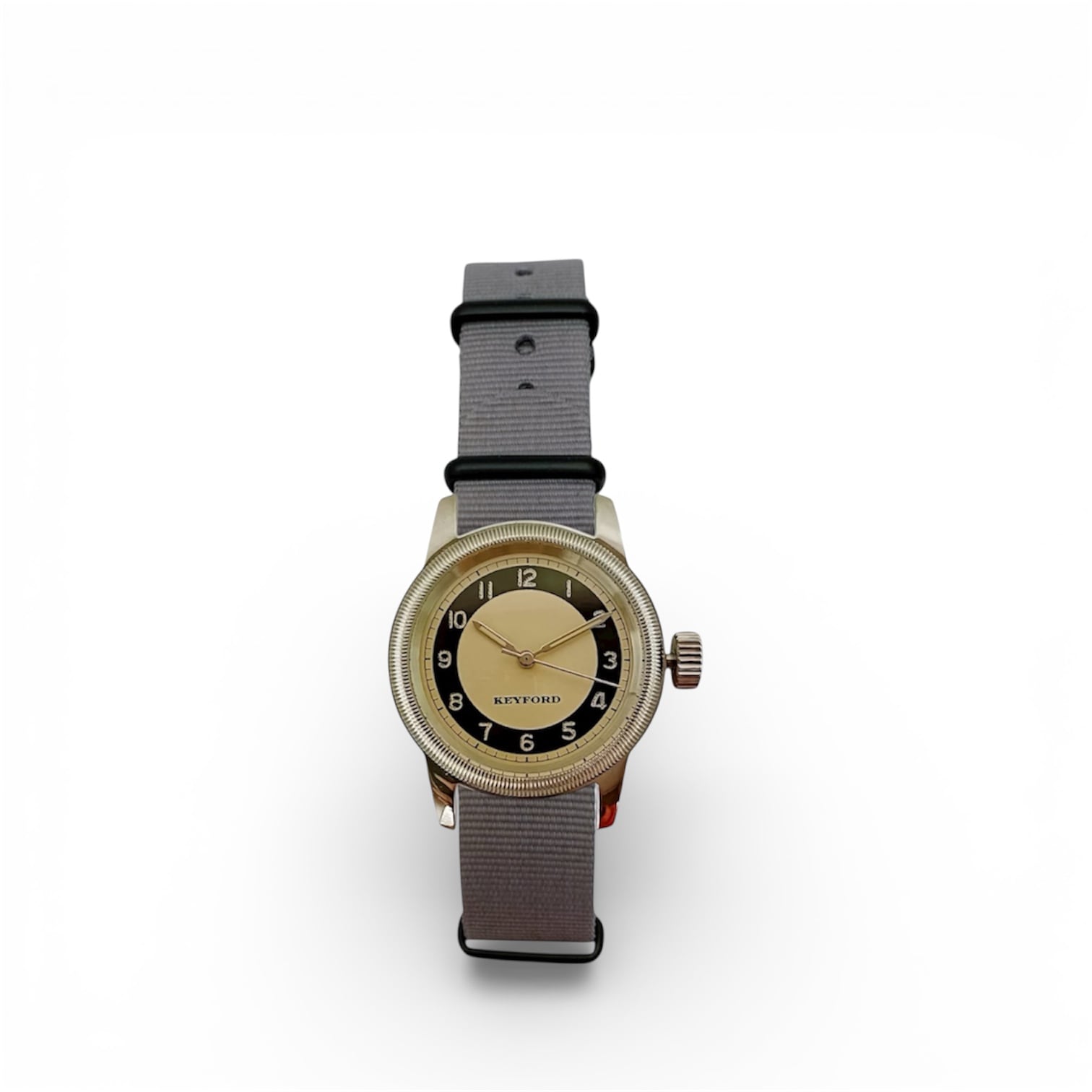 M.R.M.W.×KEYFORD｜Tuxedo dial コッパー グレー ナイロンNATOベルト