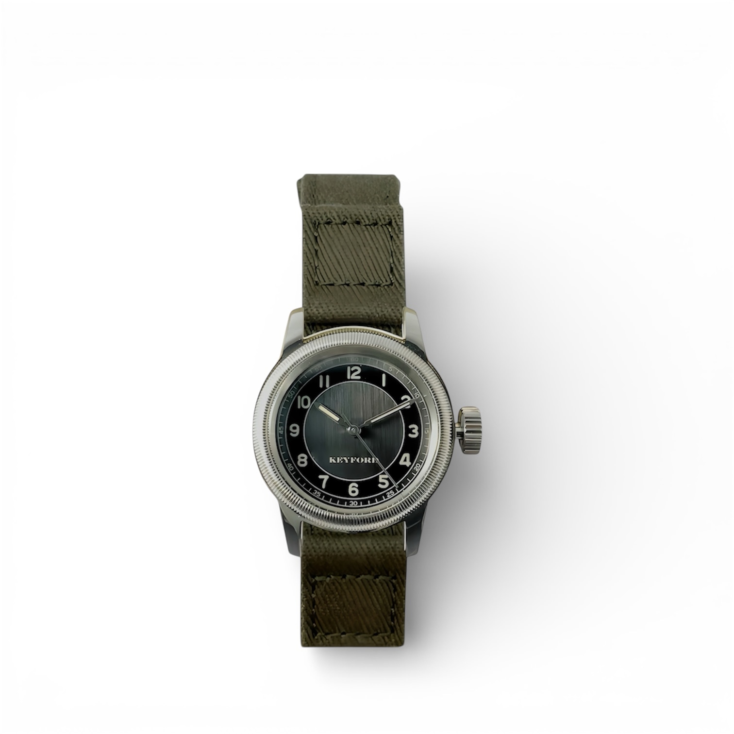 M.R.M.W.×KEYFORD｜Tuxedo dial グレー グリーン ワンピース 布ベルト