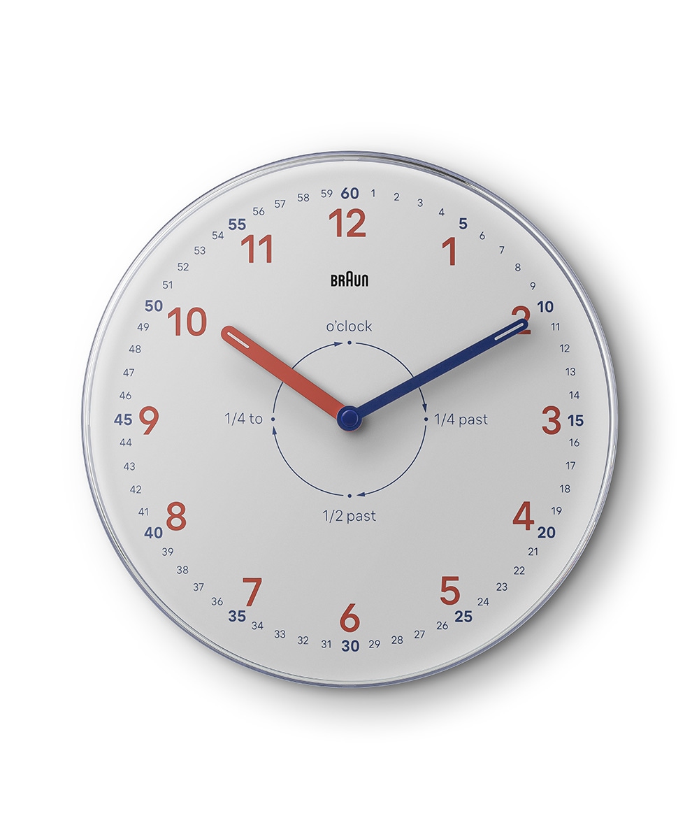 BRAUN｜Time Teacher 23cm タイムティーチャー ウォールクロック ホワイト